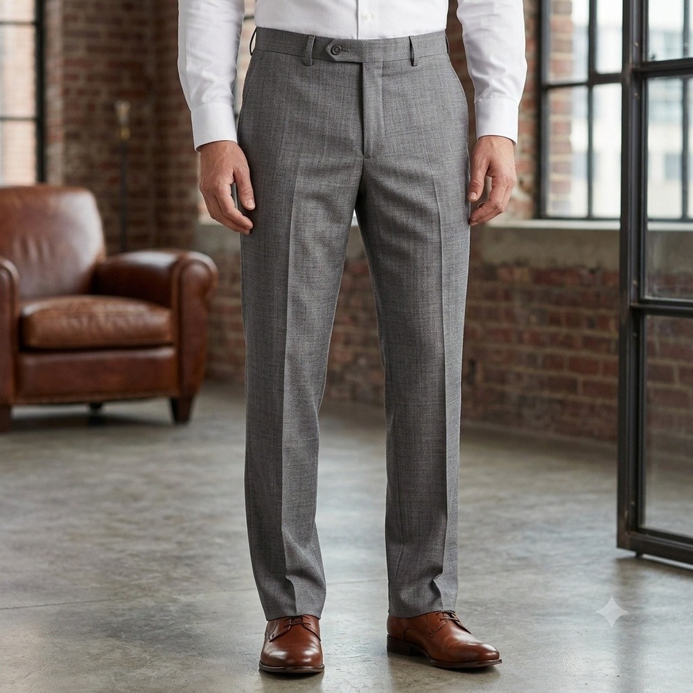 Lauren Ralph Lauren Dress Pants Mens 30x30 Grey Ultraflex Edgewood Classic Fit